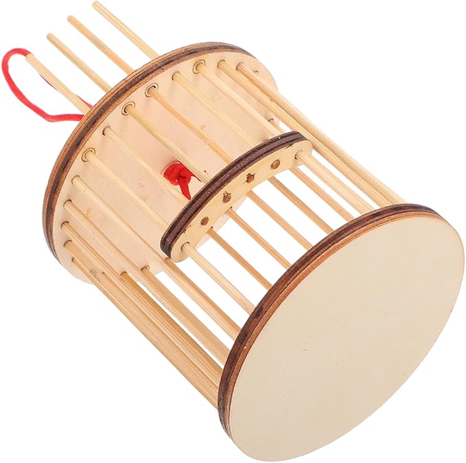 FRCOLOR Wooden Cricket Cage Carrying Cylindrical Enclosure Budgie Butterfly Habitat Insect Dragonfly Breeding Finch Feeder Bird Cage Kids Outdoor Toys