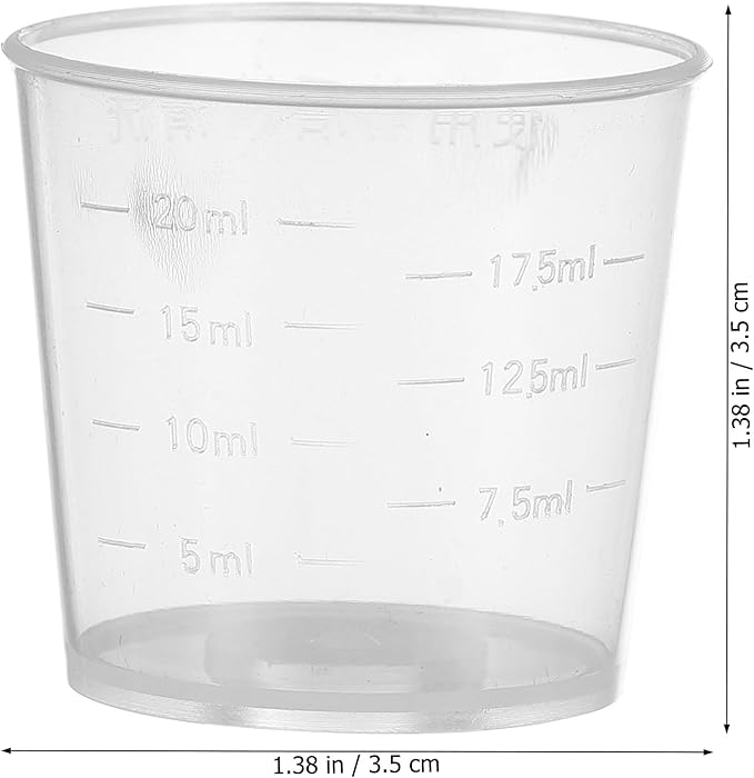 IMIKEYA 20ml Reptile Food Measuring Cups Set 20pcs, Plastic Gecko Feeding Bowls for Lizard Water and Food, Suitable for Pet Reptile Feeding and Hydration