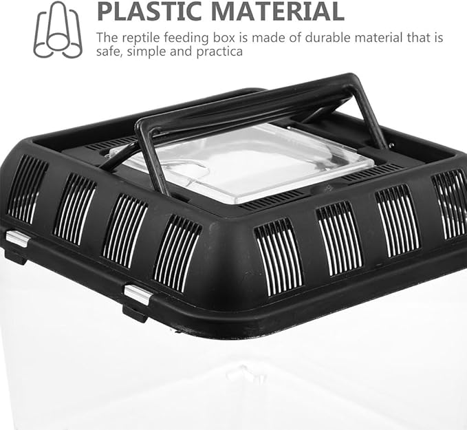 Transparent Reptile Breeding Box with Ventilation Climbing Pet Storage Container for Turtles and Other Reptiles Feeding Case for Pet Display