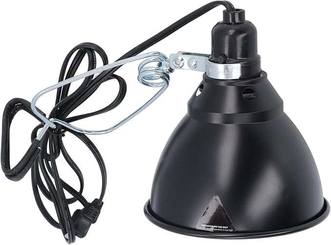 Focket Reptile Heat Lamp Accessory, Premium Aluminum Construction with 360 Degree Adjustable Rotation for Reptile Tank Terrarium UVB UVA Bulb