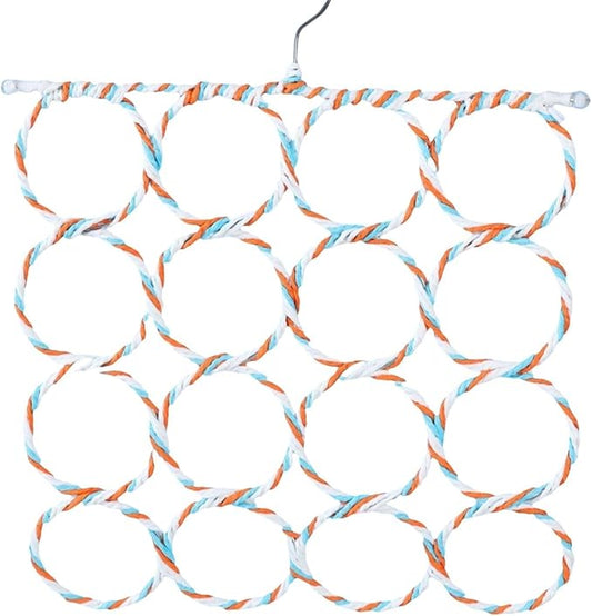 Natural Rattan Paper Snake Climbing Rings, Eco-Chewing Habitat Decor for Ball Python Corn Snake Lizard Gecko, Soft Bendable Enrichment Toys for Reptile Tank (16 Rings, Colors May Vary)