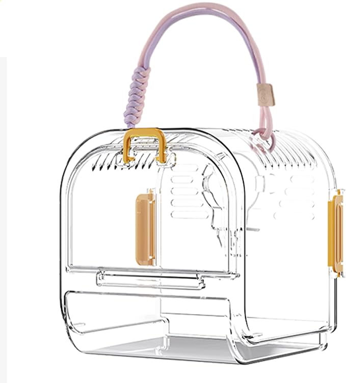Parrot Go Out Portable Bird Bag, Clear Pet Cage, Convenient Travel Bag, Budgie Special Outdoor Bird Viewing Portable Cage