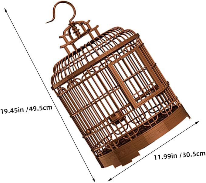 Sosoport Birdcage Villa Luxury Home Finch Cage Easy Cleaning Bottom Portable for Parrots Lovebirds