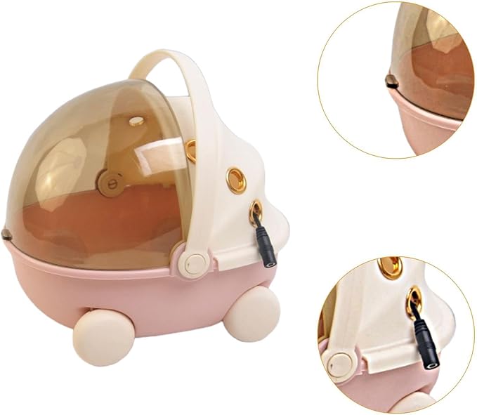Heated Bird Carrier Bag Winter Warm Bird Nest Sturdy Small Animal Carry Cage for Finch Parrots Hiking Traveling- Pink