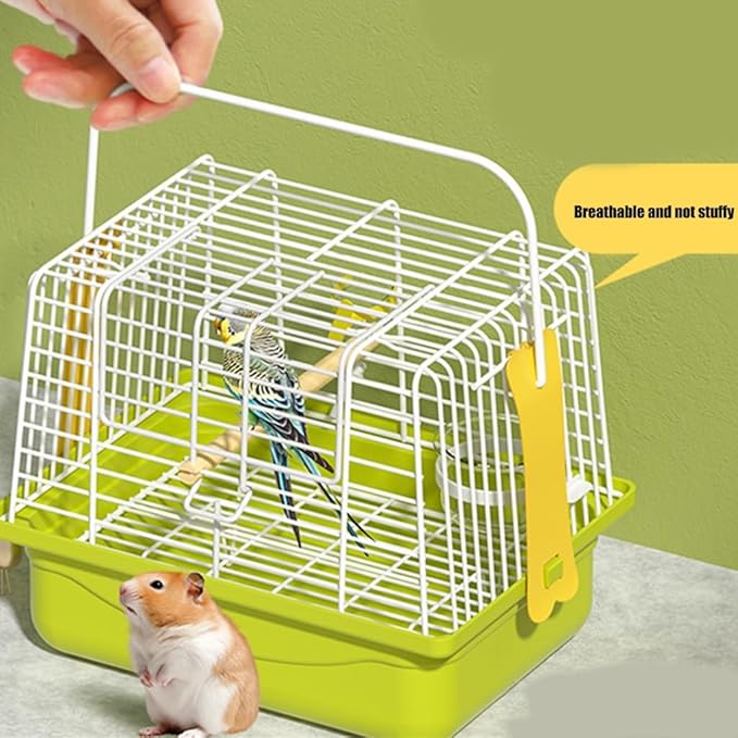 Iron Portable Bird Cage Carriers for Outdoor Travel Parrots Conures