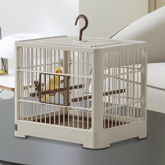Bird Cages for Parakeets - Travel Bird Cage, Portable Bird Carrier | Lightweight Travel Cage with Detachable Tray Hook Handle, Compact Travel Cage