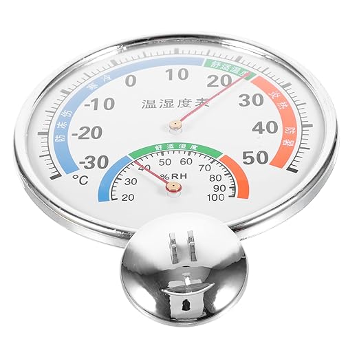 balacoo Reptile Temperature Humidity Gauge Terrarium Humidity Sensor Easy to Read Thermohygrometer Suitable for Reptiles Dual Scale