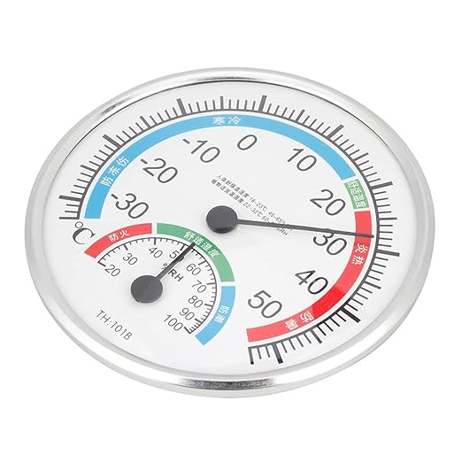 Reptile Psychrometer Indoor High Precision Hygrometer Thermometer 2 in 1 Desk Hanging Monitor for Reptile Enclosure Greenhouse ABS Material Multiple Colors