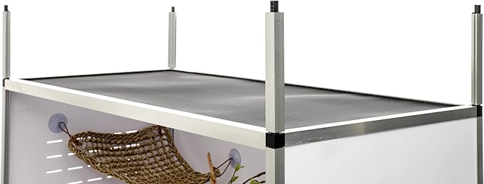 Reptile Enclosure Stand – 7.87'' Stackable Spacer Set for PVC Terrariums, Exclusive Cage Holder for ToxiRium Tanks, 4 Pack-White