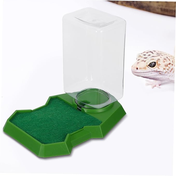 SUPVOX Reptile Feeding Box Lizard Water Dispenser for Gecko Tortoise Food Dish Plastic Water Bowl Reptile Hydration