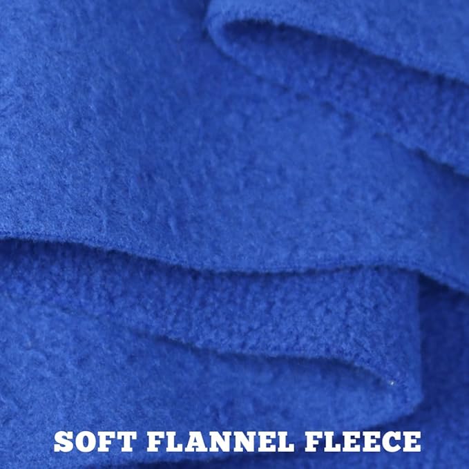 Horse Polo Wraps 2.5m Soft Fleece Polo Wraps Equestrian Leg Bandage Wrap Set of 4 Packs (Blue - 2.5m)