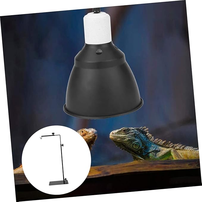 Reptile Heat Lamp Stand Adjustable Metal Rack for Pet Lighting Practical Design for Various Heating Needs Safe for Reptiles for Turtle and Lizard Habitats