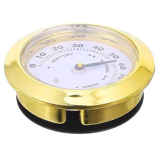 Hygrometer Round Humidity Gauge Compact Indoor Humidity Monitor for Tea Boxes Patios and Aquariums Design for Use Easy to Read Display