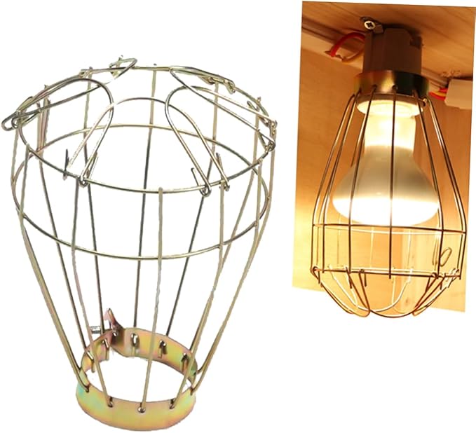 Vintage Iron Reptile Pet Heat Lamp Cover Turtle Lampshade -Scald Protection for 8cm Bulbs