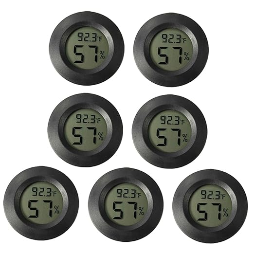 Totority 21pcs Mini Digital Hygrometer and Thermometer for Reptile Tanks Indoor Humidity Monitor Accurate Temperature Gauge for Greenhouses Terrariums and Poultry Environments