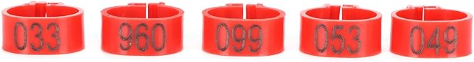Tiiyee Pigeons Leg Ring, 100Pcs Plastic Bird Identify Clip Ring Poultry Markers Foot Ankle Training Identification Bands for Ducks Chicks Chicken Guinea Pigeons Goose Bantam Finch Lovebird Quail(12mm)