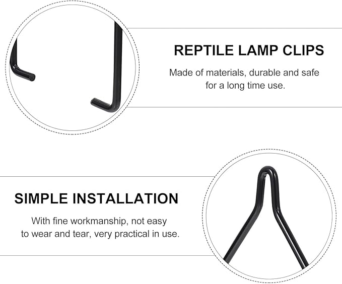 balacoo Reptile Removable Lampshade Clips 10pcs Iron Lampshade Clamps Safe Material Easy to Use for Lamps