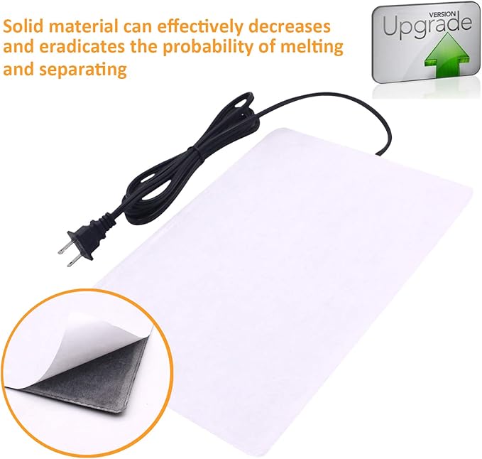 Aiicioo Reptile Heating Pad - 6x8Inch Hermit Crab Heater Heat Mat for Reptiles Snake Lizard Terrarium 8 Watt 2Pack