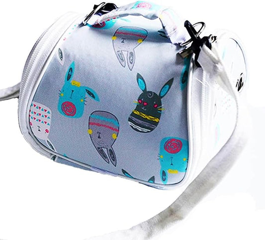Hamster Carrier Bag Small Animal Portable Breathable Bird Outgoing Bag for Guinea Pig Hedgehog Squirrel Chinchilla Small Parrots and Other Similar Sized Animal Carrying Travel (L-23 * 20 * 15??,Grey)