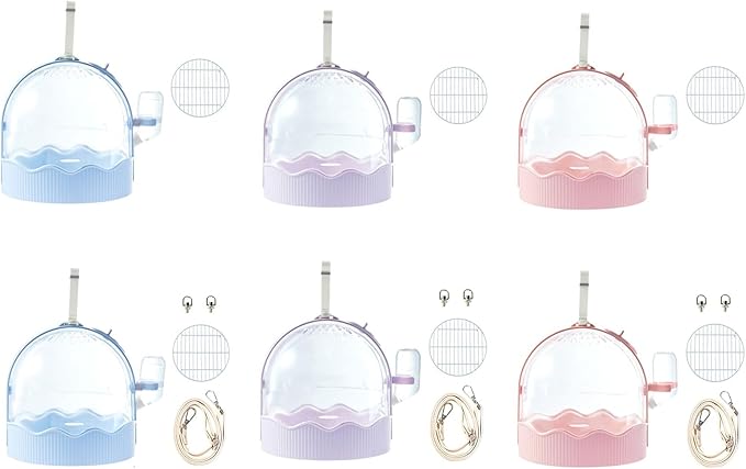 Cages with Water Bottle Lightweight Outdoor Small Pet Carrier Cage for Travel Pet Carry Supplies Bird Shoulder Bag Carriers for with Station Frame