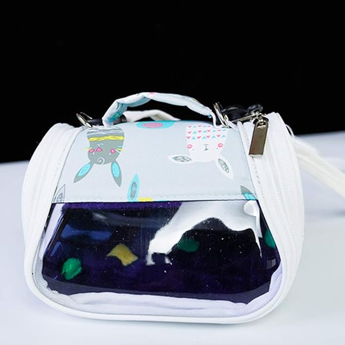 Hamster Carrier Bag Small Animal Portable Breathable Bird Outgoing Bag for Guinea Pig Hedgehog Squirrel Chinchilla Small Parrots and Other Similar Sized Animal Carrying Travel (L-23 * 20 * 15??,Grey)