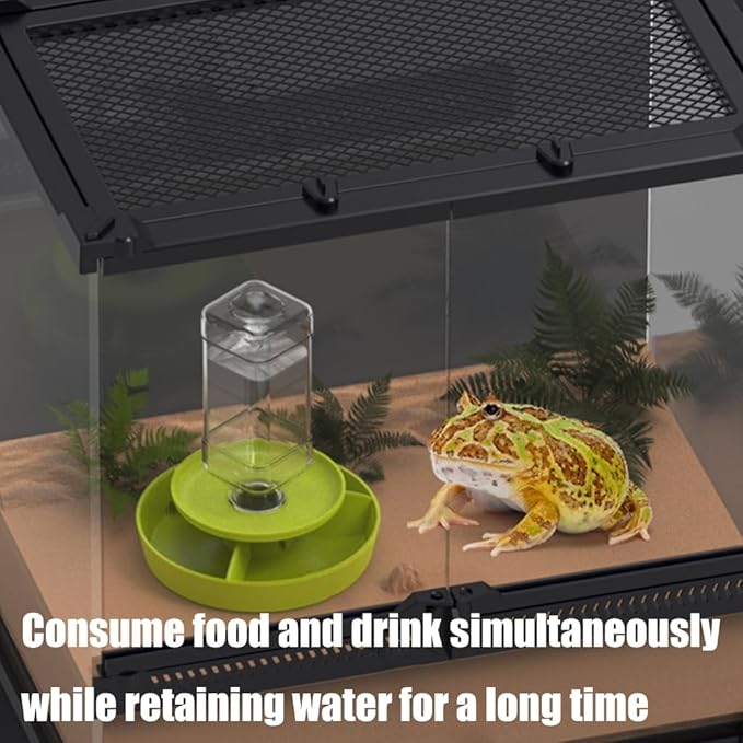 Auto Refilling Reptiles Dispenser Multi Level Structure Clear Monitoring Panel Quiet Operations
