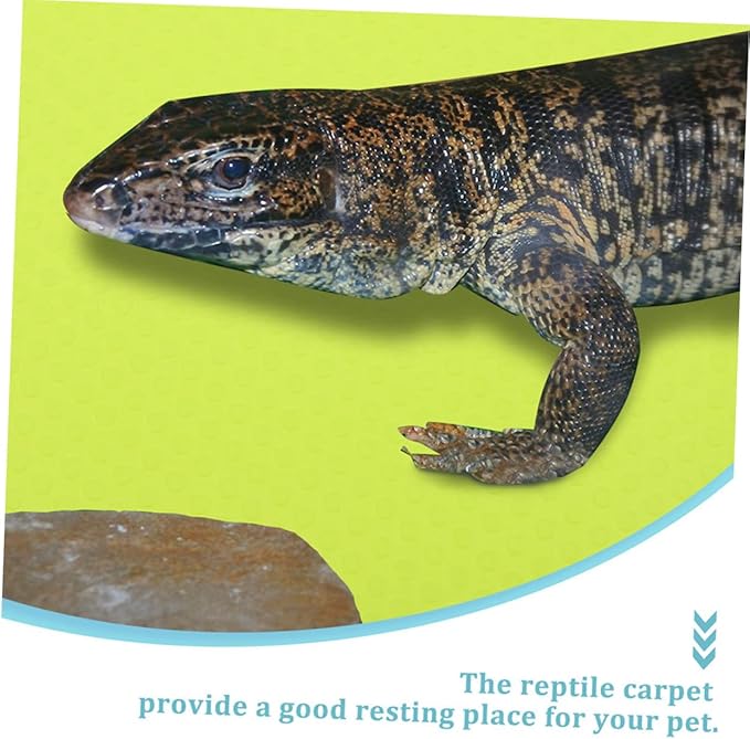 Reptile Substrate Carpet Mat for Bearded Dragons Leopards Snakes Non-Slip Terrarium Liner Large for Easy Cleaning and Pet Comfort