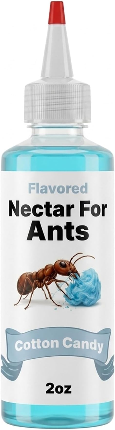 CTWPets Flavored Nectar for Ants — Liquid Ant Food with Electrolytes | Sugar Water Feeding Supplement | 5 Flavors | 2 fl oz (Cotton Candy)