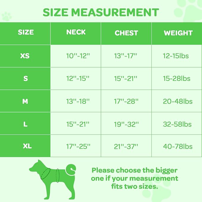 FURRYFECTION Plaid Dog Harness for Large Dogs, Reflective No Pull Adjustable Pet Vest with Front Clip, Leash, Easy Control Handle and Seat Belt, Green, L