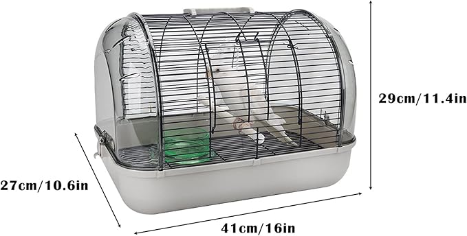 Bird Cage Lightweight Bird Carrier Stainless Steel Portable Pet Bird Cage Transparent Bird Travel Cage for Small Birds Pet Supplies (Blue)