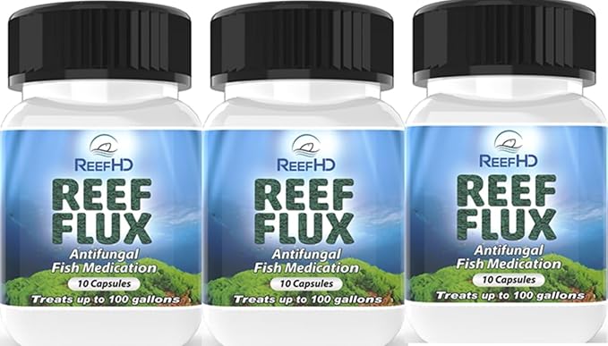 ReefHD Reeflux FIuconazole 200mg fungaI Fish lnfections lchthyophonus SaproIegnia KlLL Bryopsis Green Hair AIgae Aquarium Reef Flux AIgae Buster (3 Packs)