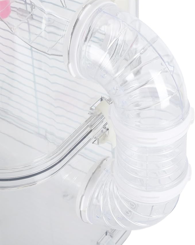 Focket Hamster Cage Small Animal Cage, Enclosure Double Layer Hamster Cages and Habitats Wire Hamster House with Multiple Locking Buckles for Hamsters Mice (2 Layer)