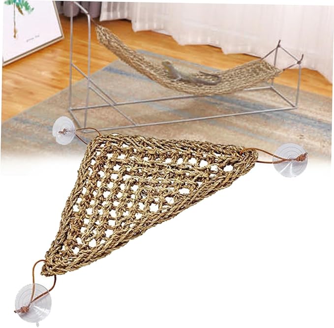 GALPADA Triangle Lizard Lounger Gecko Substrate Mat Reptile Pet Bed Swing Hammock