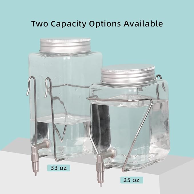 Guinea Pig Watter Bottle, Rabbit Non drip Water Dispenser, Suitable for Totoro, Birds, Hamsters, Guinea Pigs, and Other Small Animals(25 oz)