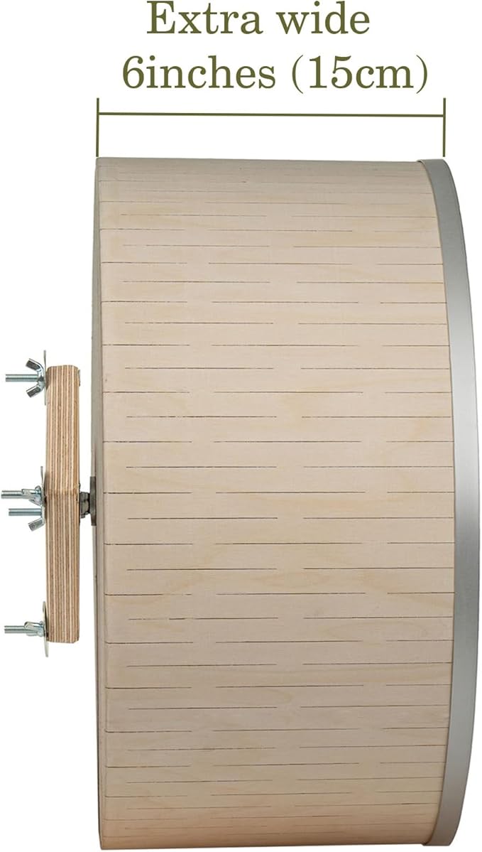 Exercise Wheel for Tortoises, Extra-Wide 15 cm (6 in) Running Surface, Double Ball Bearings, Non-Slip Track, Indoor Pet Exercise Wheel (13inches (33cm) Spinner Hang)