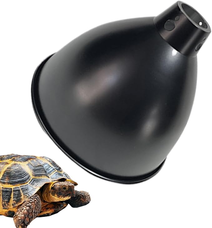 Terrarium Light Fixture - Reptile Heat Lamp Fixture with Deep Dome Design, UVB Bulb Reflector | Heat Bulbs Basking Lamp Holder, Optical Reflection Cover for Lizards, Turtles, and Amphibians