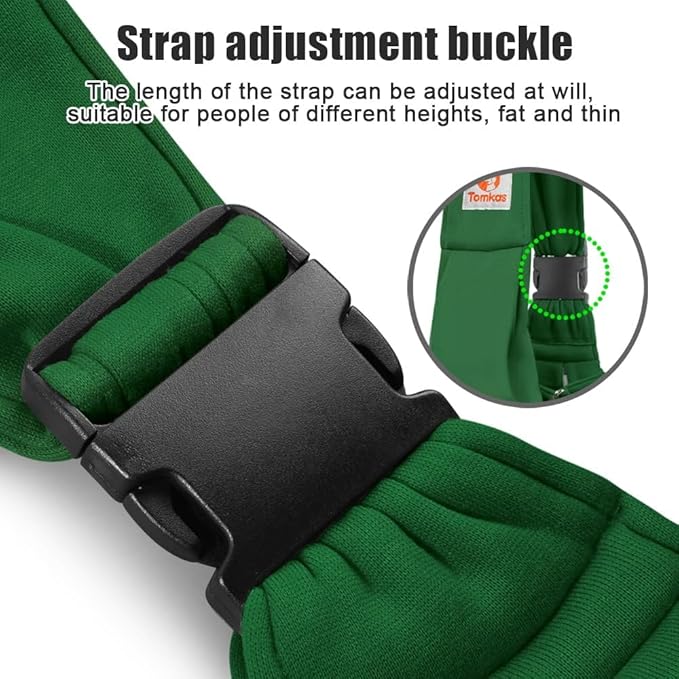 Tomkas Small Dog Sling Carrier - Zipper Pocket & Adjustable Strap & Zip Pocket - for 3-10 lbs Pets (Emerald Green, M - Zipper Pocket & Adjustable Strap)