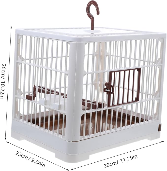 BESPORTBLE Portable Birdcage for Finch Budgie Travel Cage for Birds Parrot Small Cage Lightweight Perch Stand
