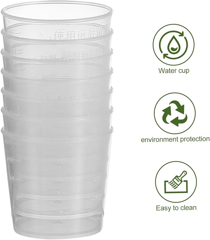 DECHOUS 20Pcs Reptile Food Measuring Cups for Lizard and Gecko Feeding Accurate Water and Food Containers for Pets Convenient Daily Use