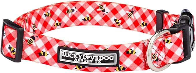 Lucky Love Dog - Adjustable Dog Collar with Easy Click Buckle for Small Dogs, Durable, & Comfortable for Male & Female Dogs, Pet Collar for Puppies & Adult Dogs - Bailey, Small