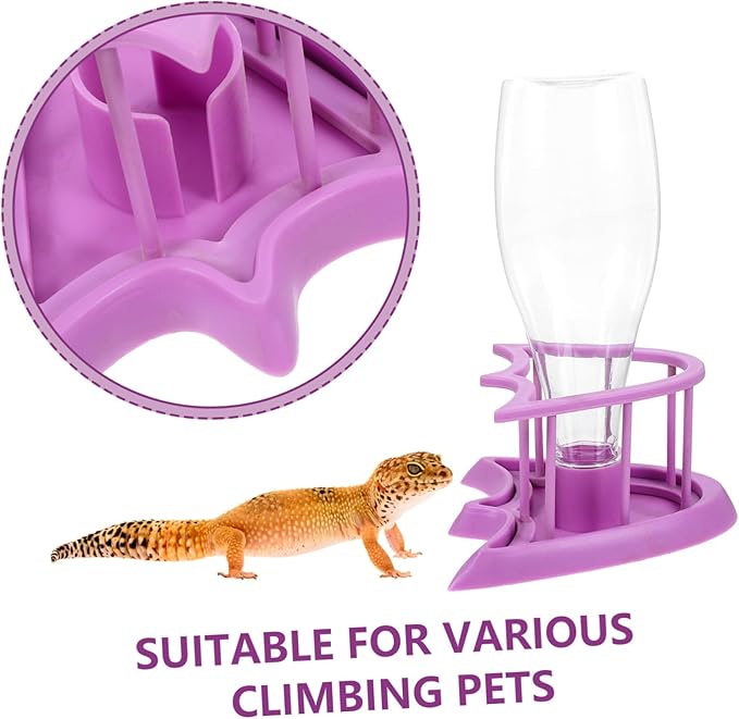 Happyyami Reptile Food Water Supply Tortoise Water Dish Lizard Tray Reusable Reptile Waterer Daily Use Tortoise Supplies