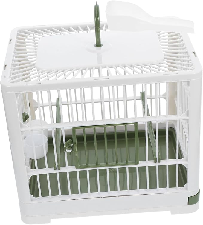 YARNOW Foldable Bird Cage Carrier with Stand Portable Travel Cage for Parakeets Cockatiels and Small Birds Lightweight and Convenient for Outdoor Adventures