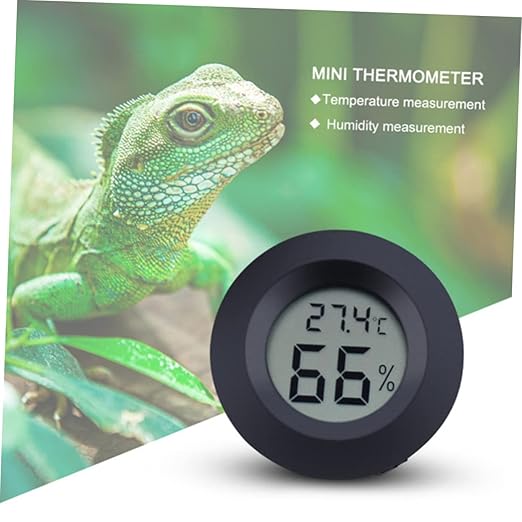 POPETPOP 4pc Digital Thermometer Hygrometer for Reptiles Compact Acrylic Temperature Humidity for Pet Store