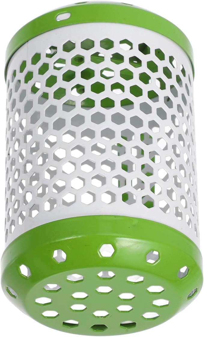 Mikikit Adjustable Ceramic Lamp Guard for Reptiles Emitter Holder Mesh Cage for Turtles Lizards and Birds High-Temperature Design
