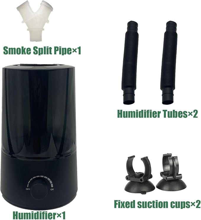 jzNchp-reptile humidifier fogger Dual Reptile Fogger & Plant Humidifier - 2.5L Tank Mister with Adjustable Nozzles, 11.8" H x 7" W for Reptile Tanks/Vivariums, Terrarium Plants Accessories