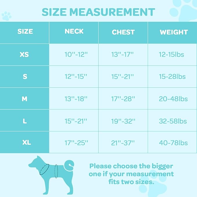 FURRYFECTION Plaid Dog Harness for Large Dogs, Reflective No Pull Adjustable Pet Vest with Front Clip, Leash, Easy Control Handle and Seat Belt, Turquoise, L