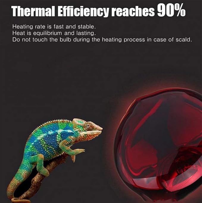 100W Infrared Heat Lamp Bulb E26 Base Red Basking Spot Light for Reptile Terrarium, Non-Disruptive Night Heater for Bearded Dragons Snake Turtle and Amphibian 2 Pack