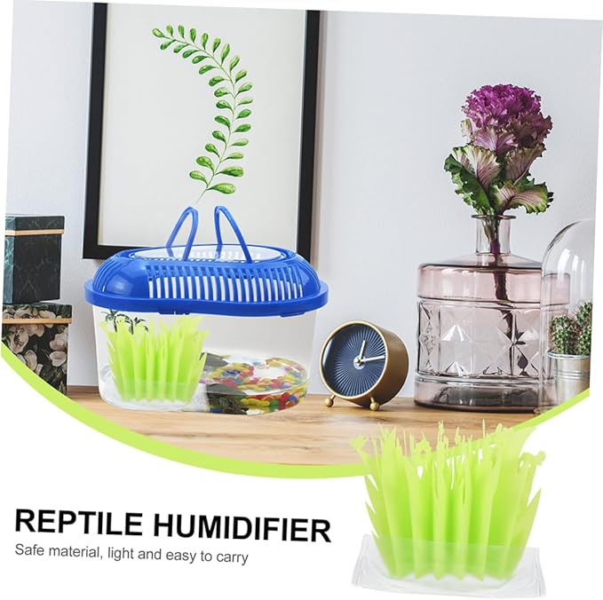 Yardwe 2pcs Plants Shaped Humidifier for Reptile Tanks Unplugged Humidifier with Water Absorption Material for Tortoise and Turtle Enclosures Quiet and Eco-friendly Design