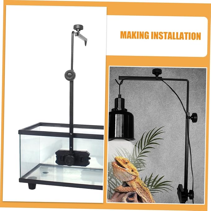 BESPORTBLE Sturdy Bracket for Aquarium Lights Lamp Holder for Turtle Basking and Reptile Habitats Fade Multi-Scenario Use