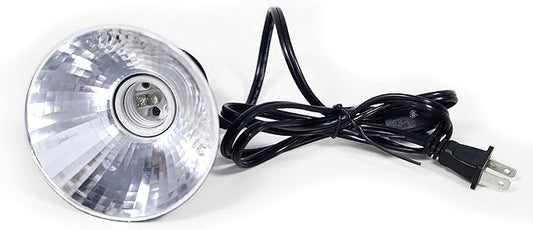 CAROLINACUSTOMCAGES Reptile Mini-Ceramic Heat Emitter Dome Fixture with 54" AC Cord and Switch